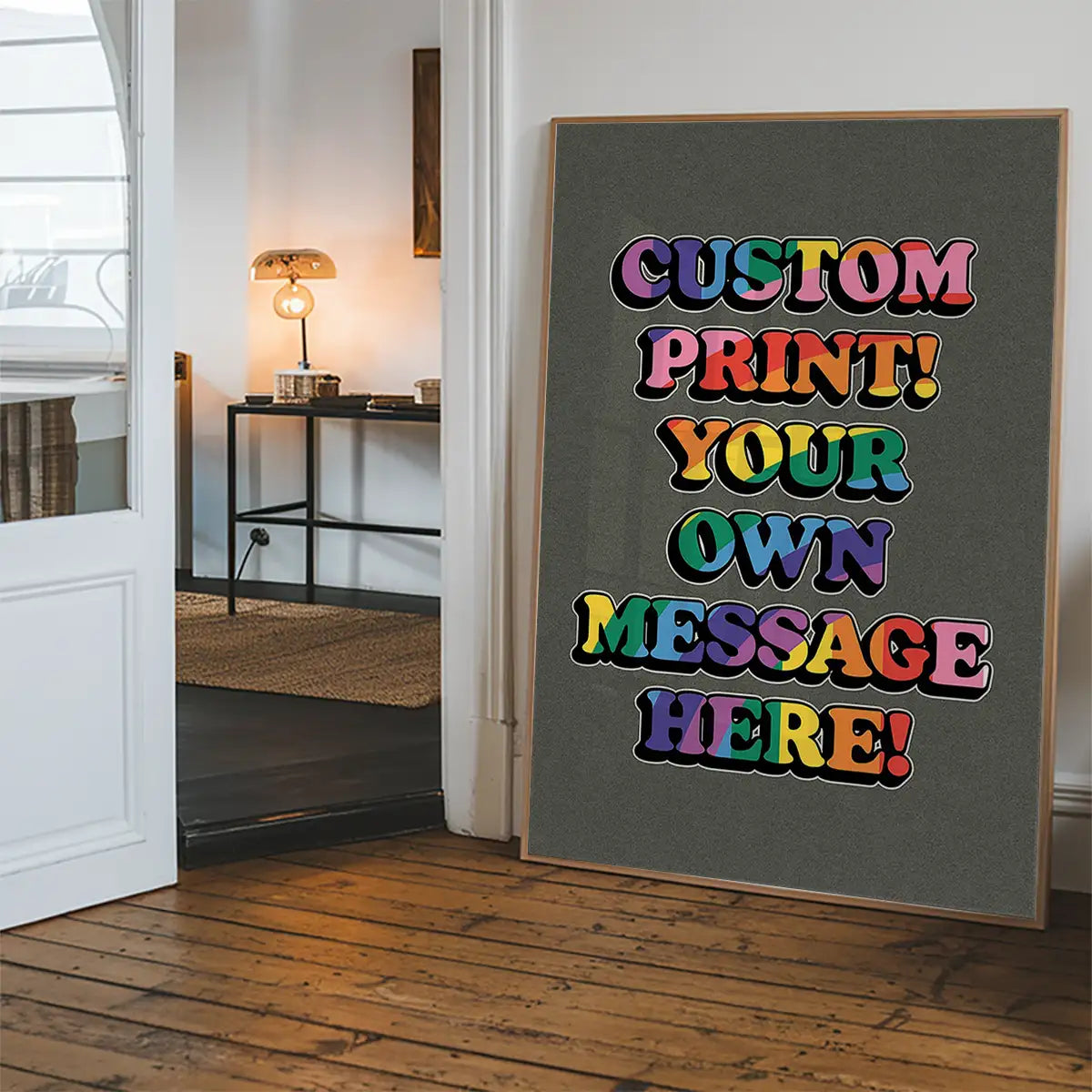 Custom Rainbow Bold Letters Print