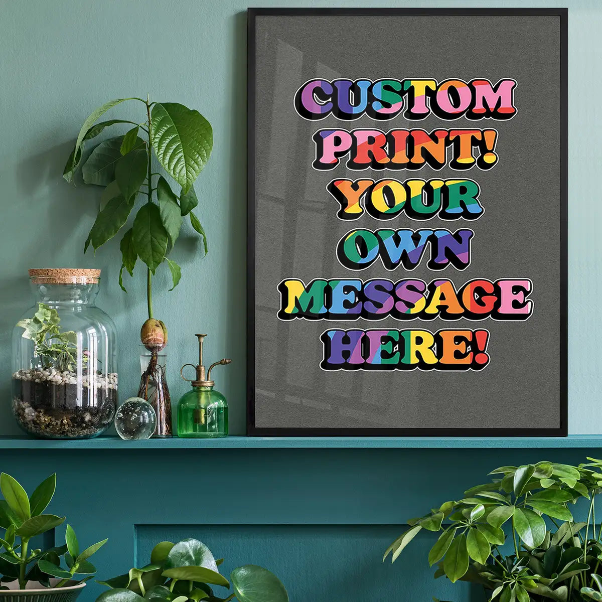 Custom Rainbow Bold Letters Print