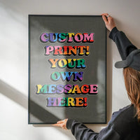 Custom Rainbow Bold Letters Print
