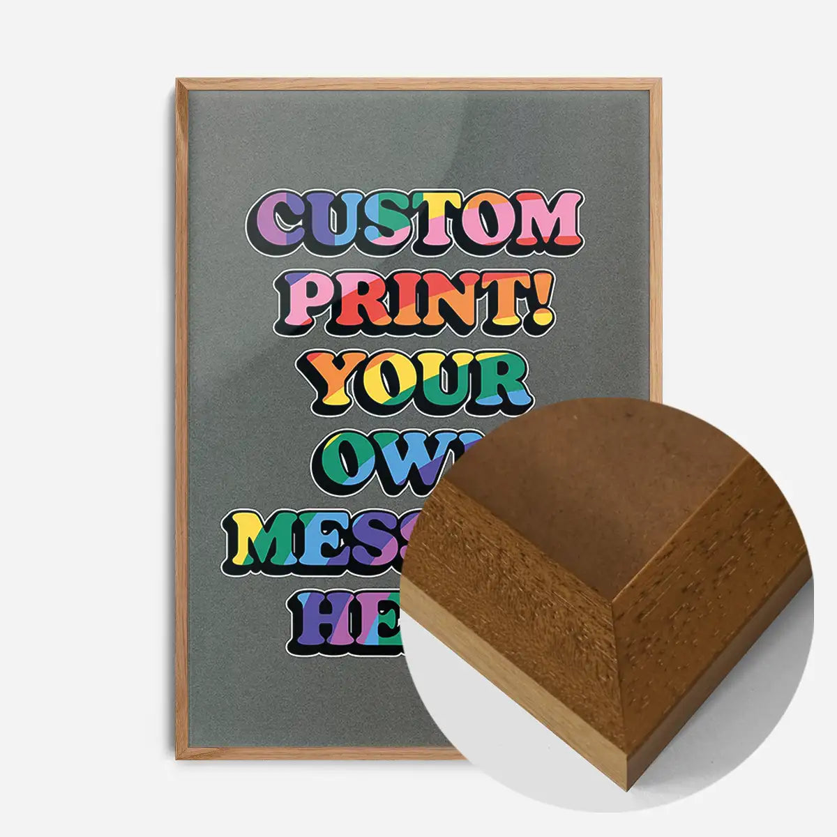 Custom Rainbow Bold Letters Print