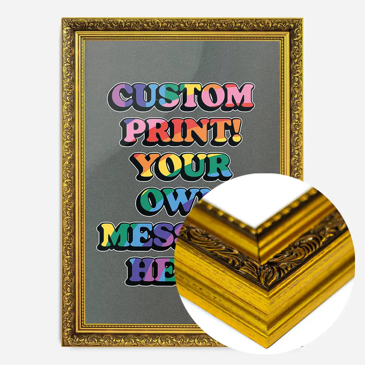 Custom Rainbow Bold Letters Print