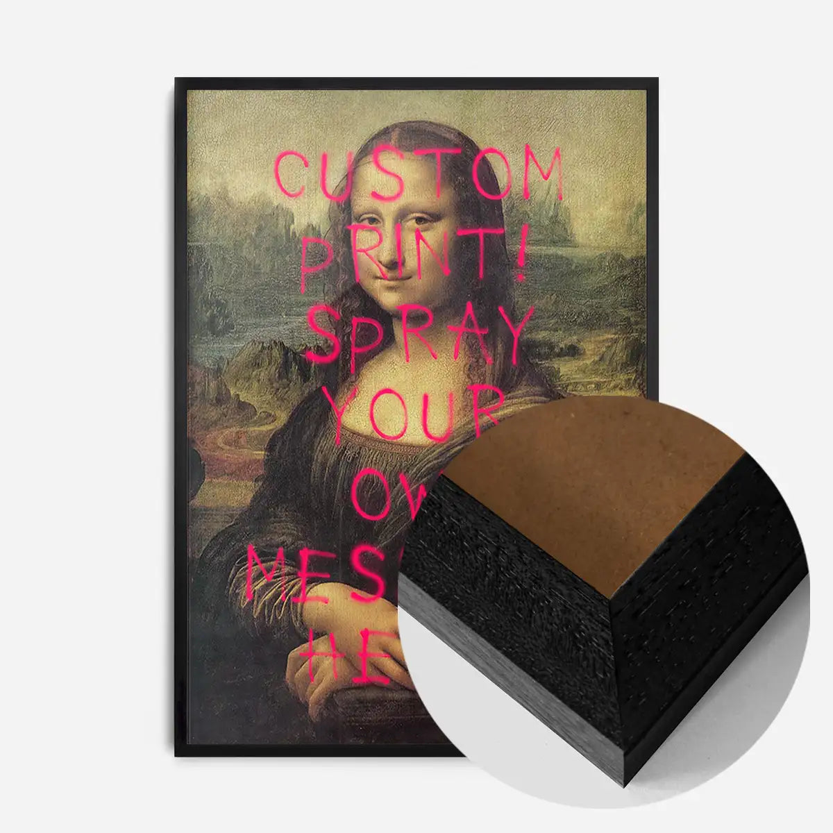 Custom Spraypaint Print - Mona Lisa Portrait