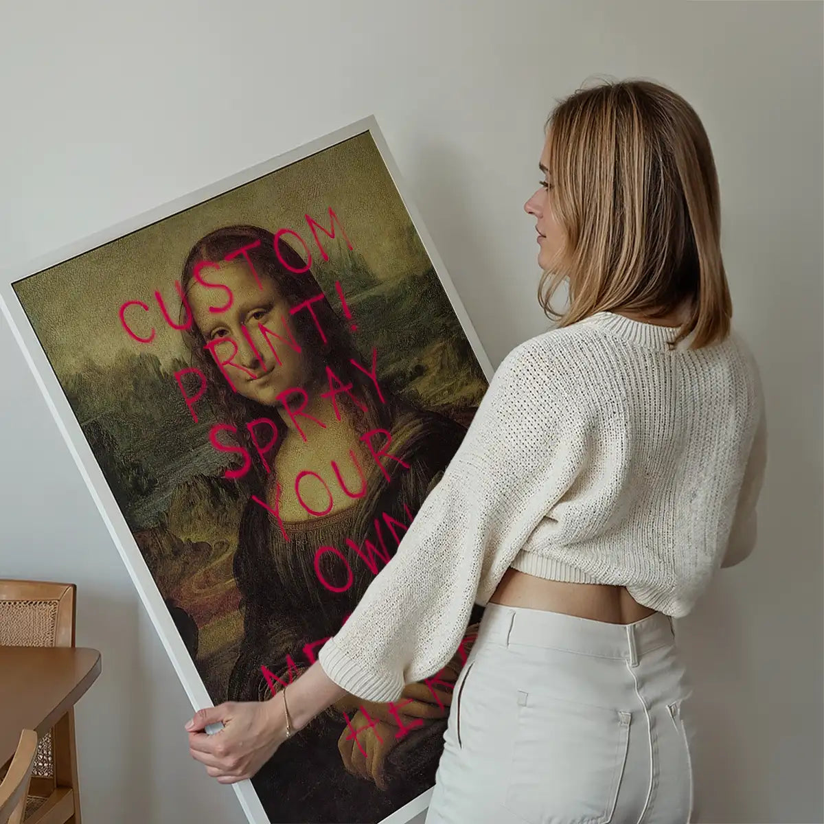 Custom Spraypaint Print - Mona Lisa Portrait