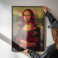 Custom Spraypaint Print - Mona Lisa Portrait
