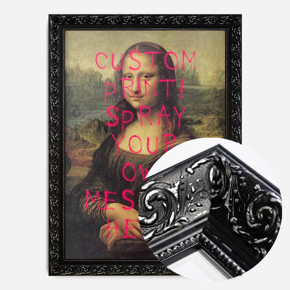 Custom Spraypaint Print - Mona Lisa Portrait