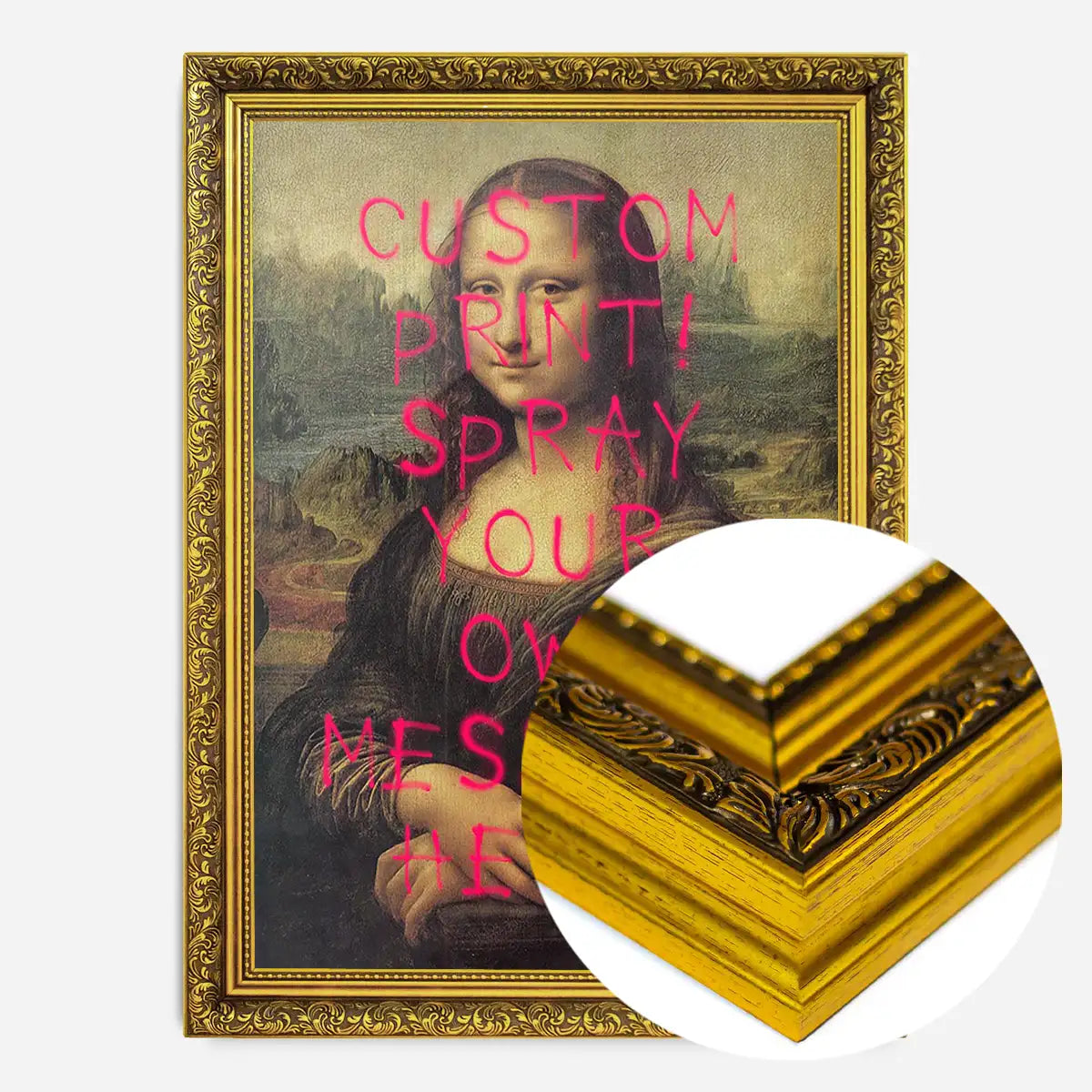 Custom Spraypaint Print - Mona Lisa Portrait