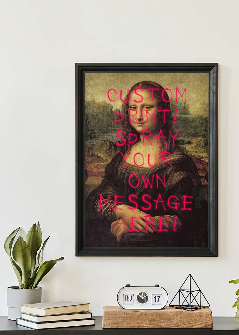 Custom Spraypaint Print - Mona Lisa Portrait