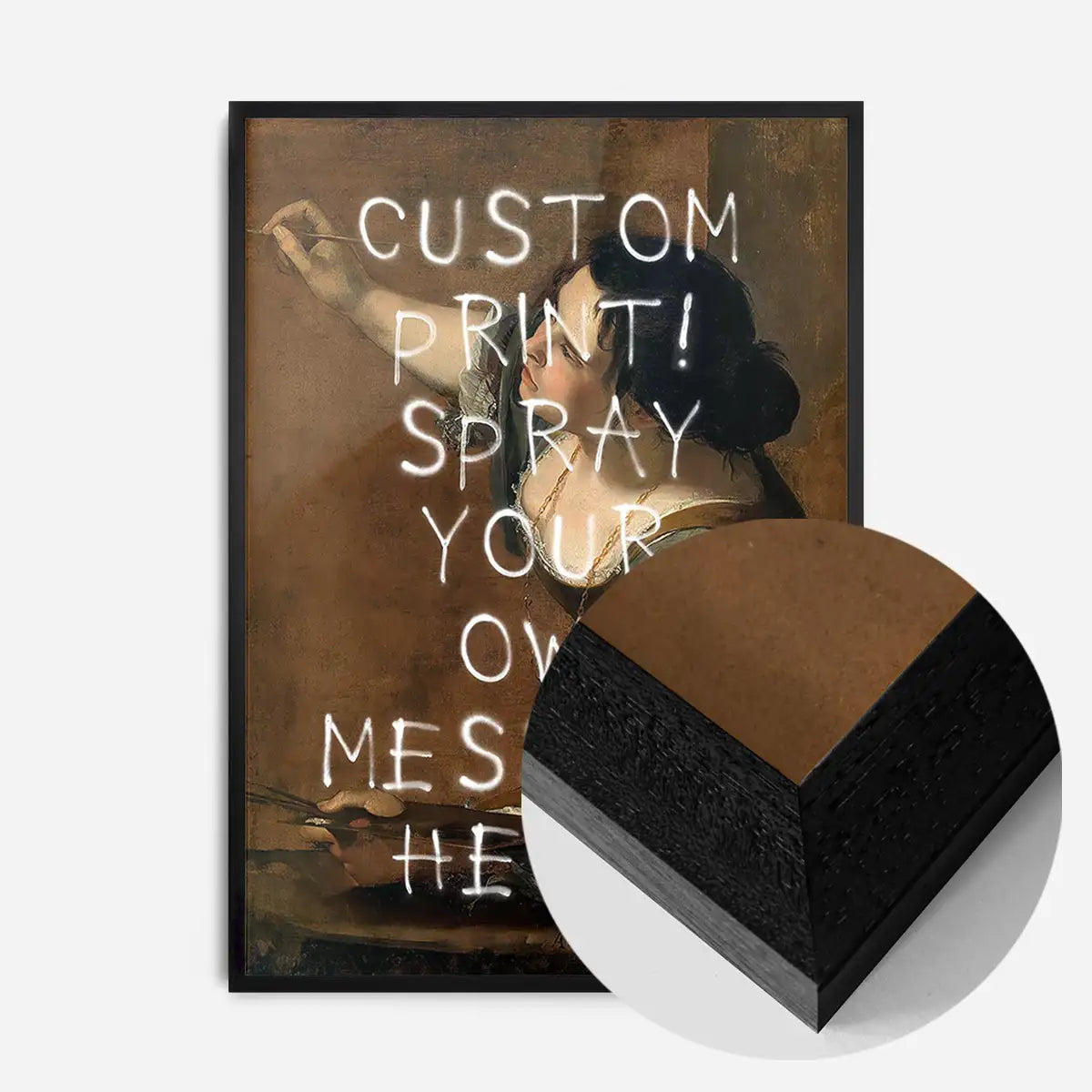 Custom Spraypaint Print - Self-Portrait as the Allegory of Painting