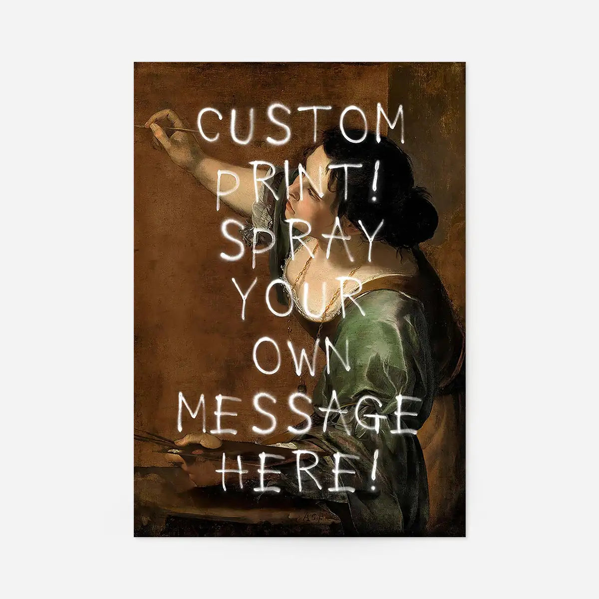 Custom Spraypaint Print - Self-Portrait as the Allegory of Painting