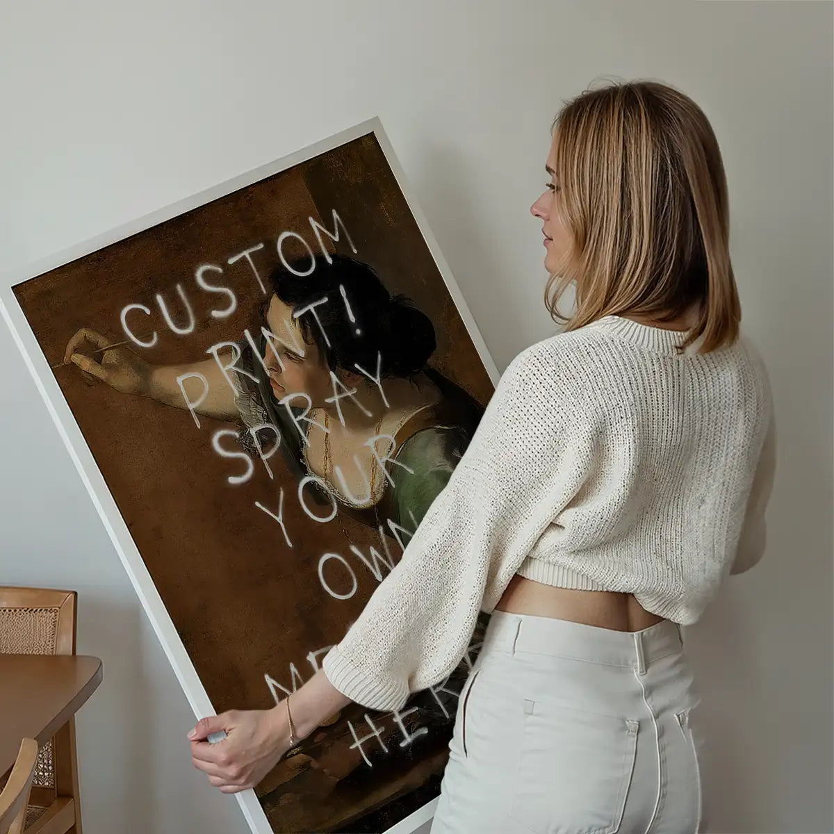 Custom Spraypaint Print - Self-Portrait as the Allegory of Painting