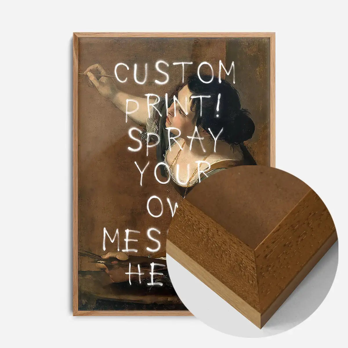 Custom Spraypaint Print - Self-Portrait as the Allegory of Painting