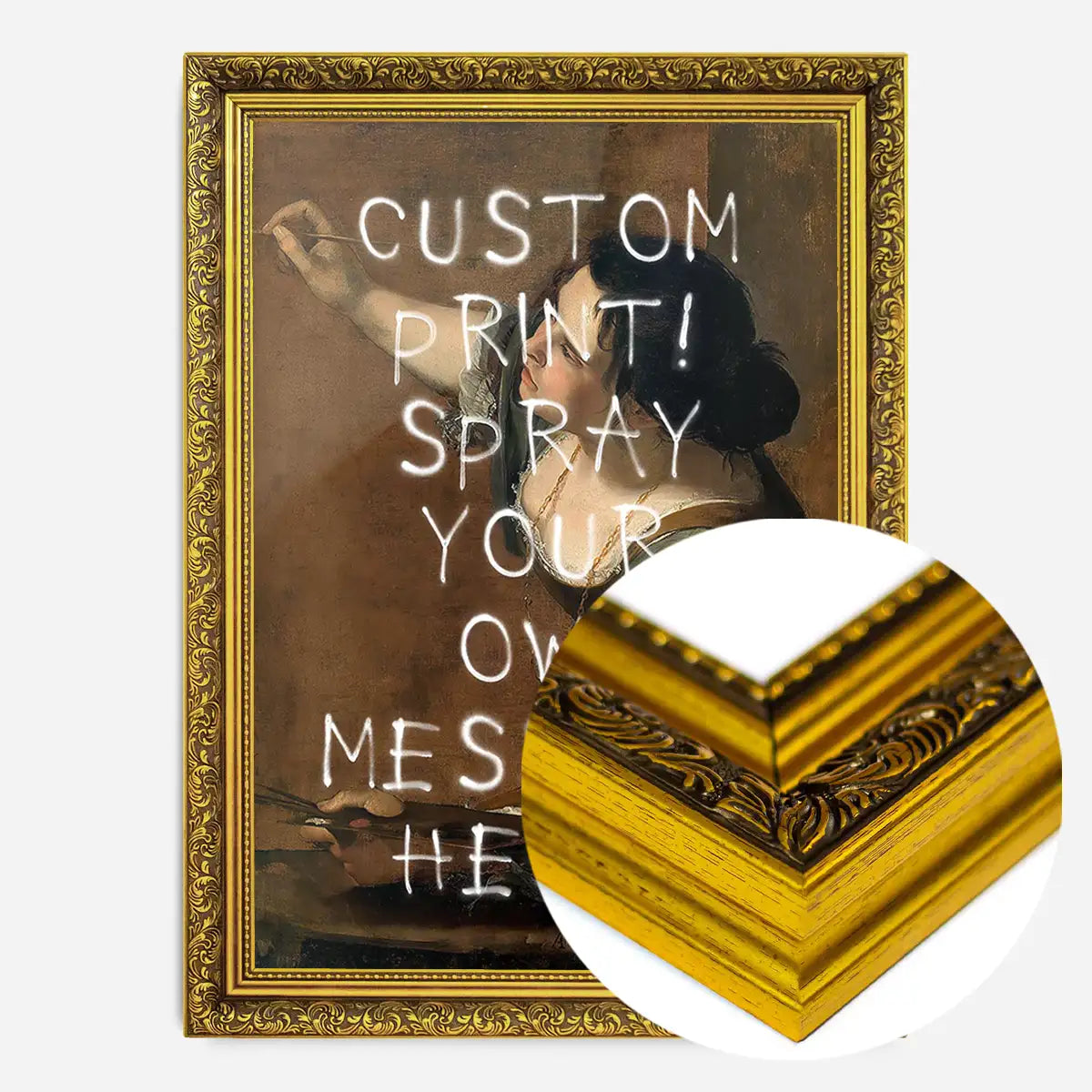 Custom Spraypaint Print - Self-Portrait as the Allegory of Painting