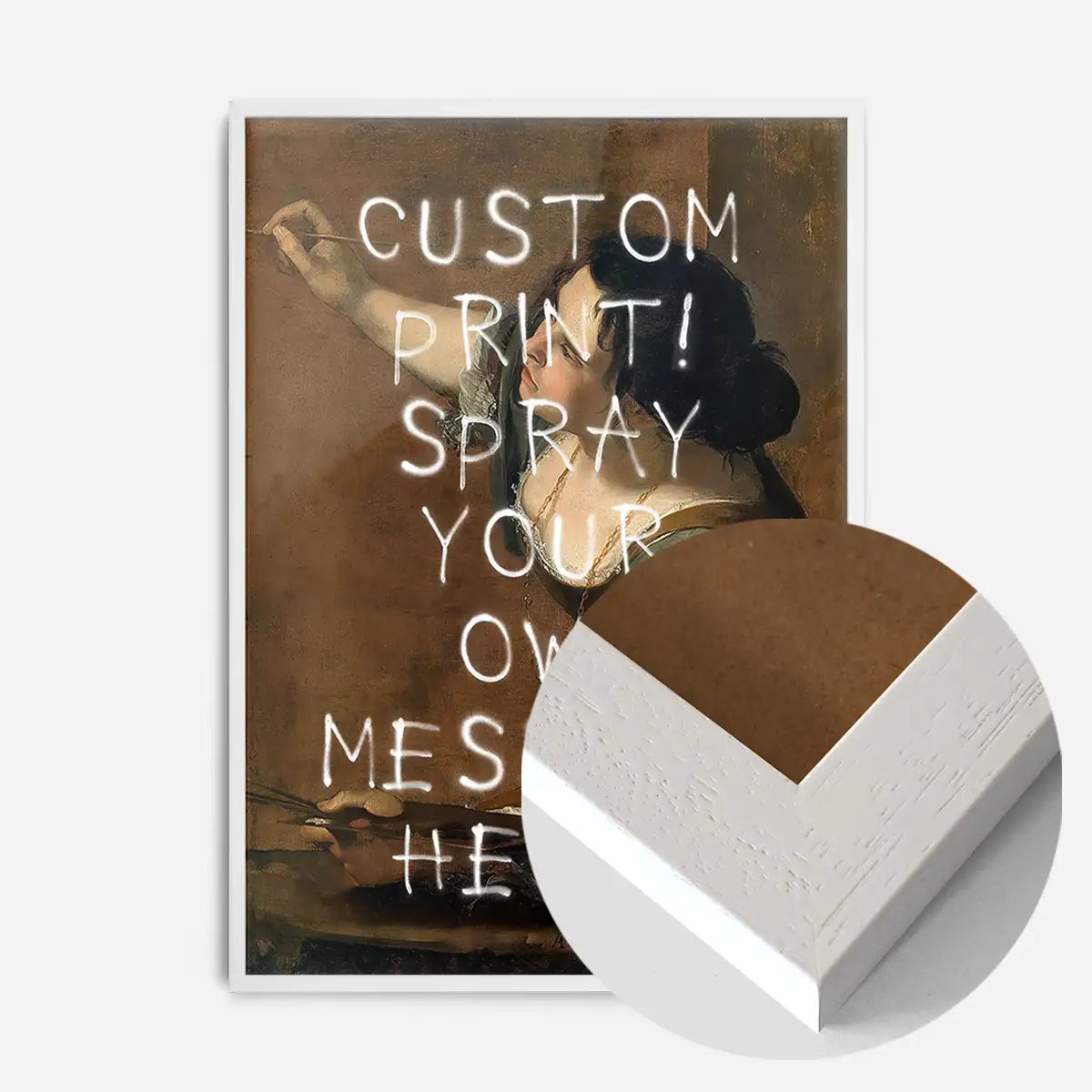 Custom Spraypaint Print - Self-Portrait as the Allegory of Painting