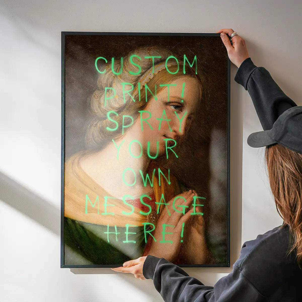 Custom Spraypaint Print - Portrait Of a Praying Woman