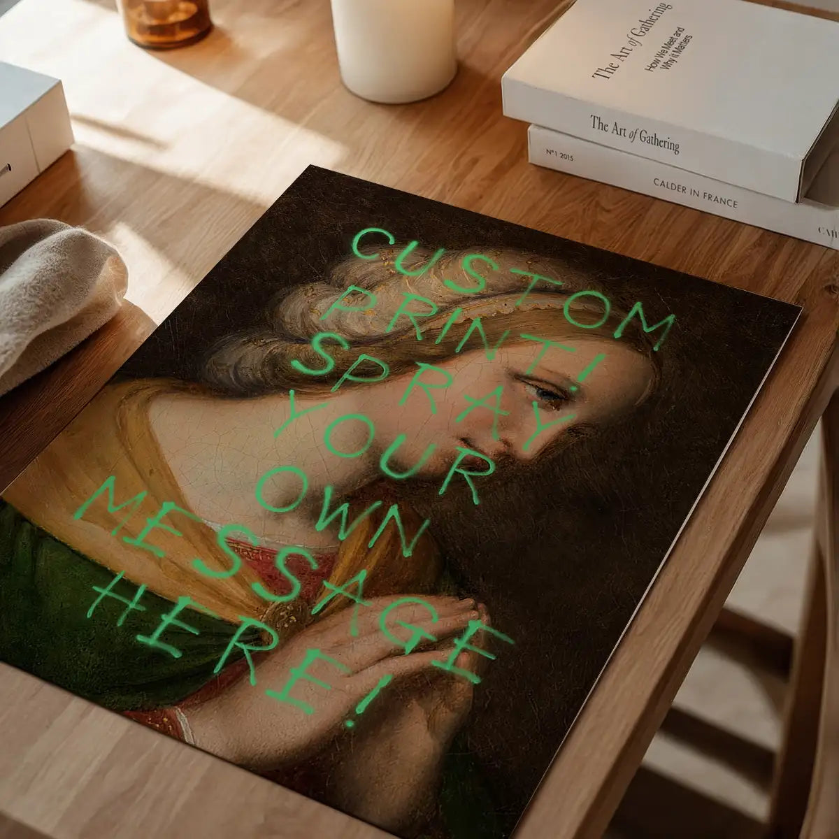 Custom Spraypaint Print - Portrait Of a Praying Woman