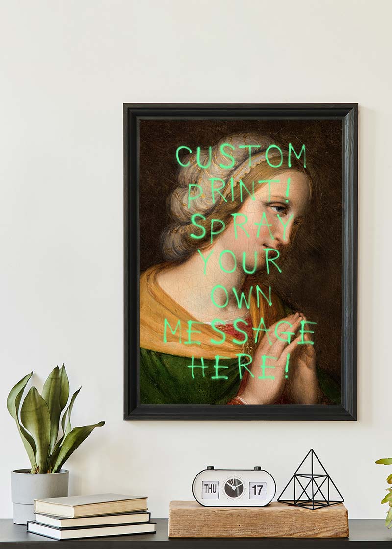 Custom Spraypaint Print - Portrait Of a Praying Woman