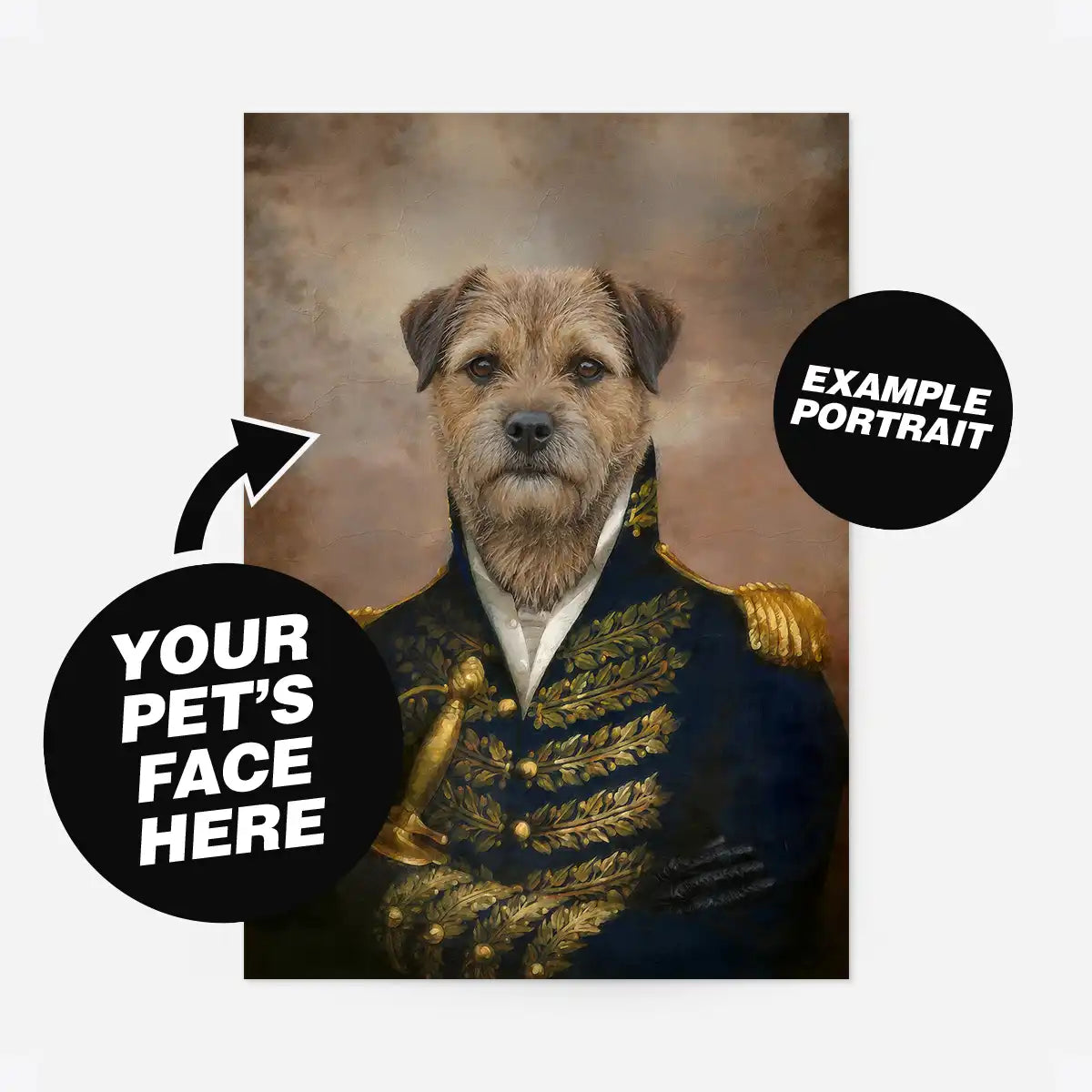 Custom Pet Portrait Print - Style 1