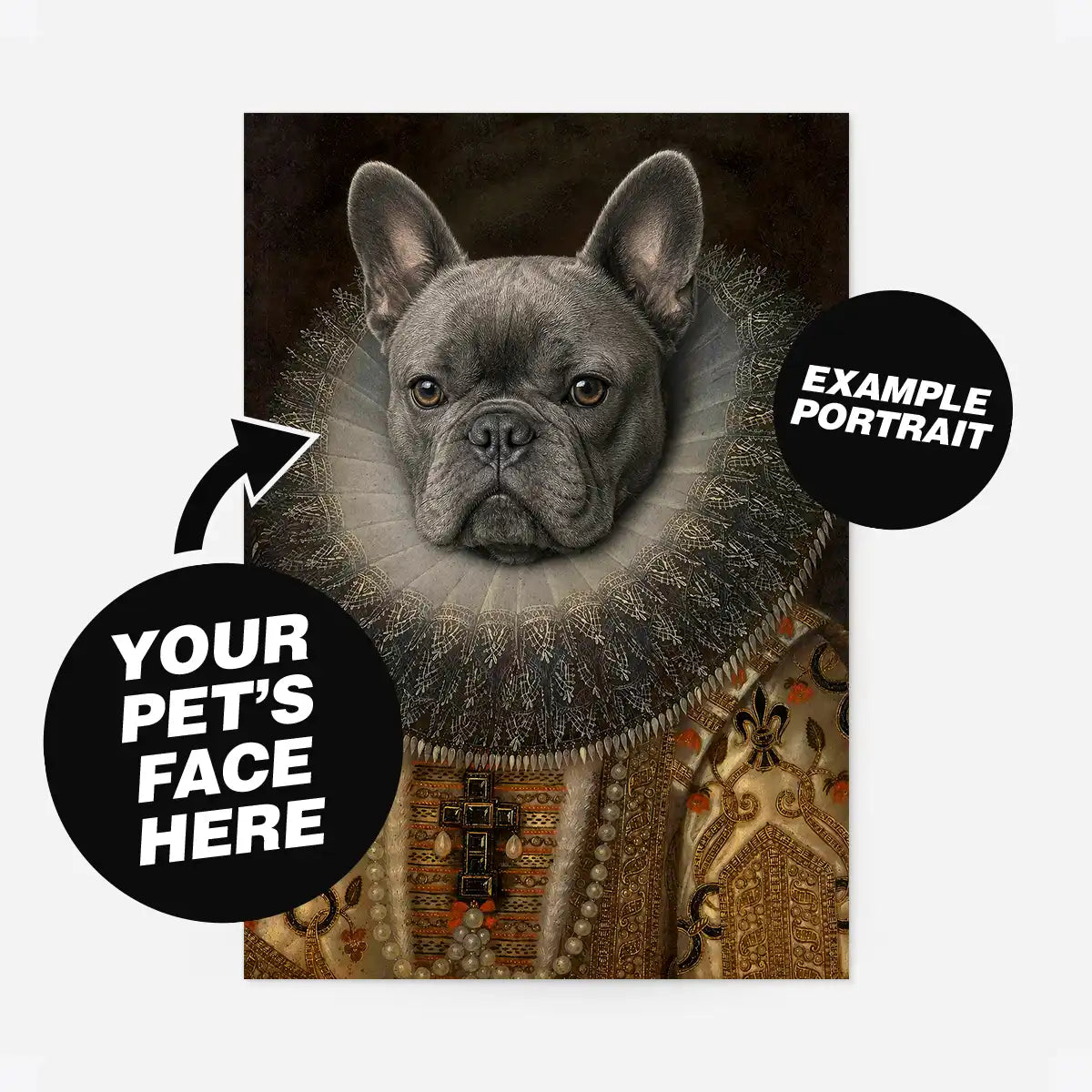 Custom Pet Portrait Print - Style 3