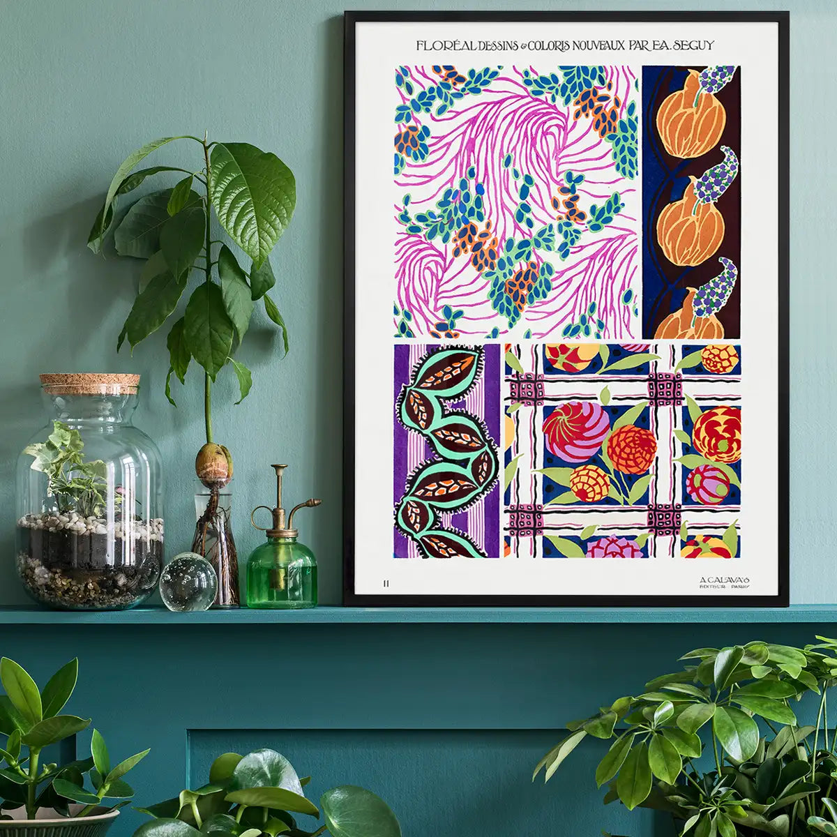 Emile-Alain Séguy Art Nouveau Pattern Print 004