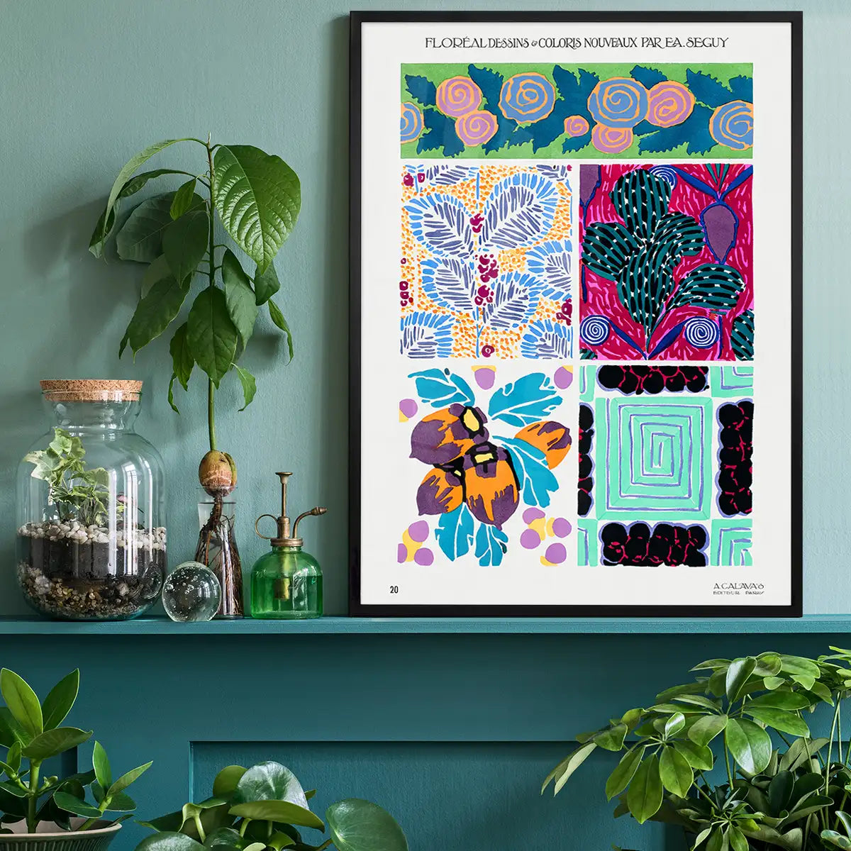 Emile-Alain Séguy Art Nouveau Pattern Print 005