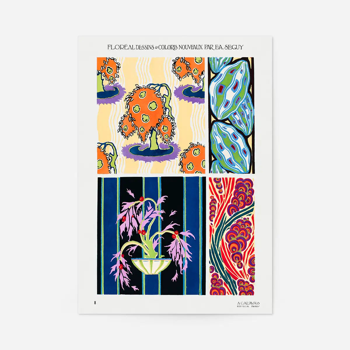 Emile-Alain Séguy Art Nouveau Pattern Print 007
