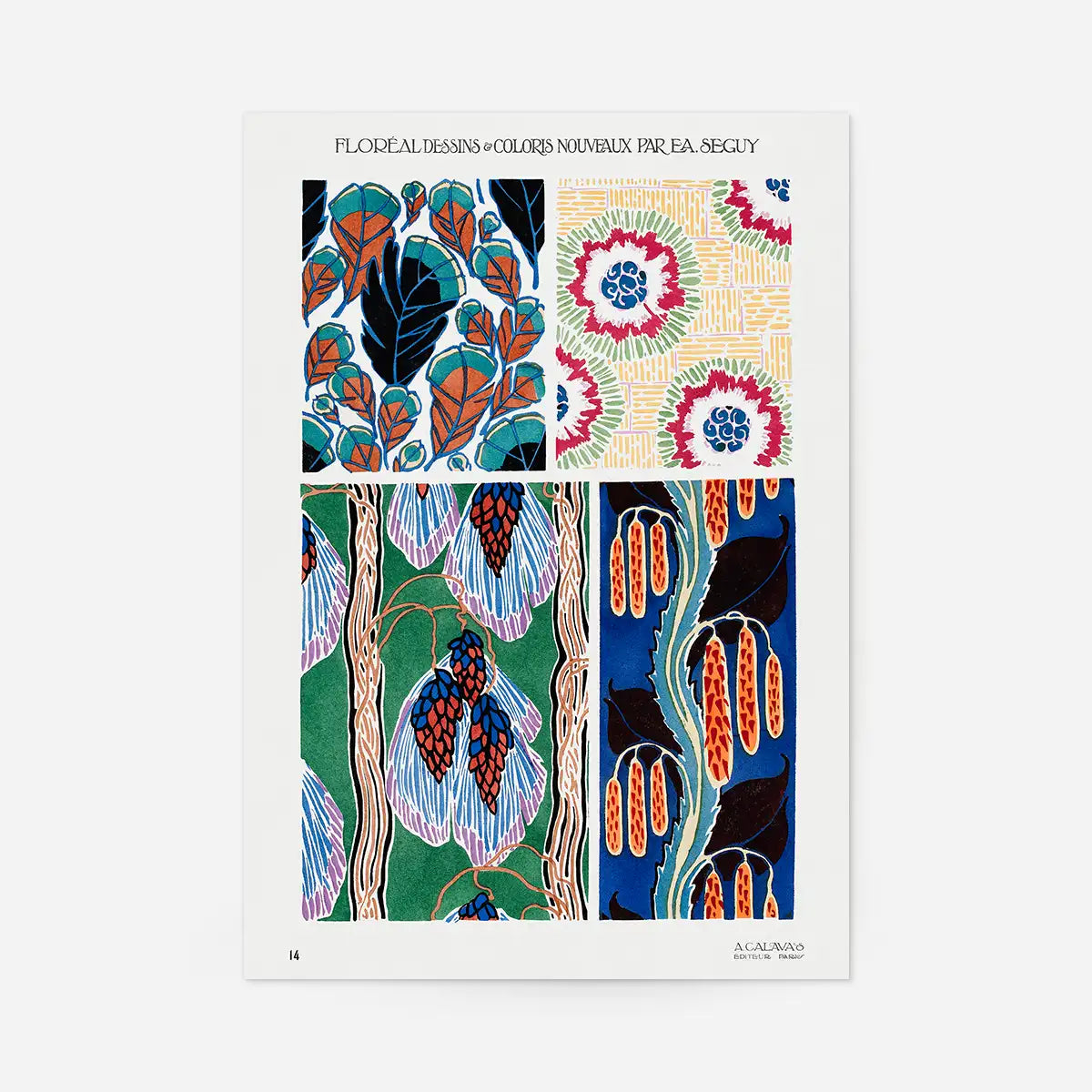 Emile-Alain Séguy Art Nouveau Pattern Print 010