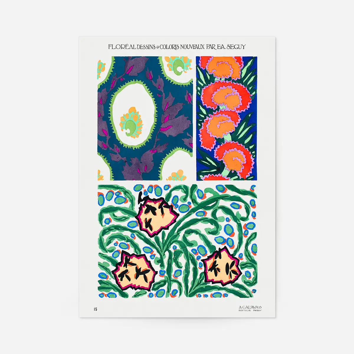 Emile-Alain Séguy Art Nouveau Pattern Print 023