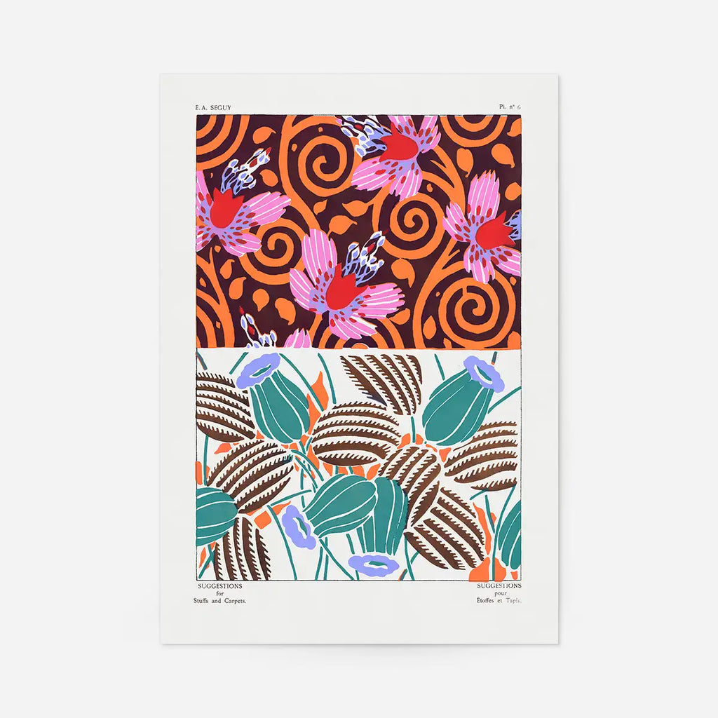 Emile-Alain Séguy Art Nouveau Pattern Print 041 – InkAndDrop