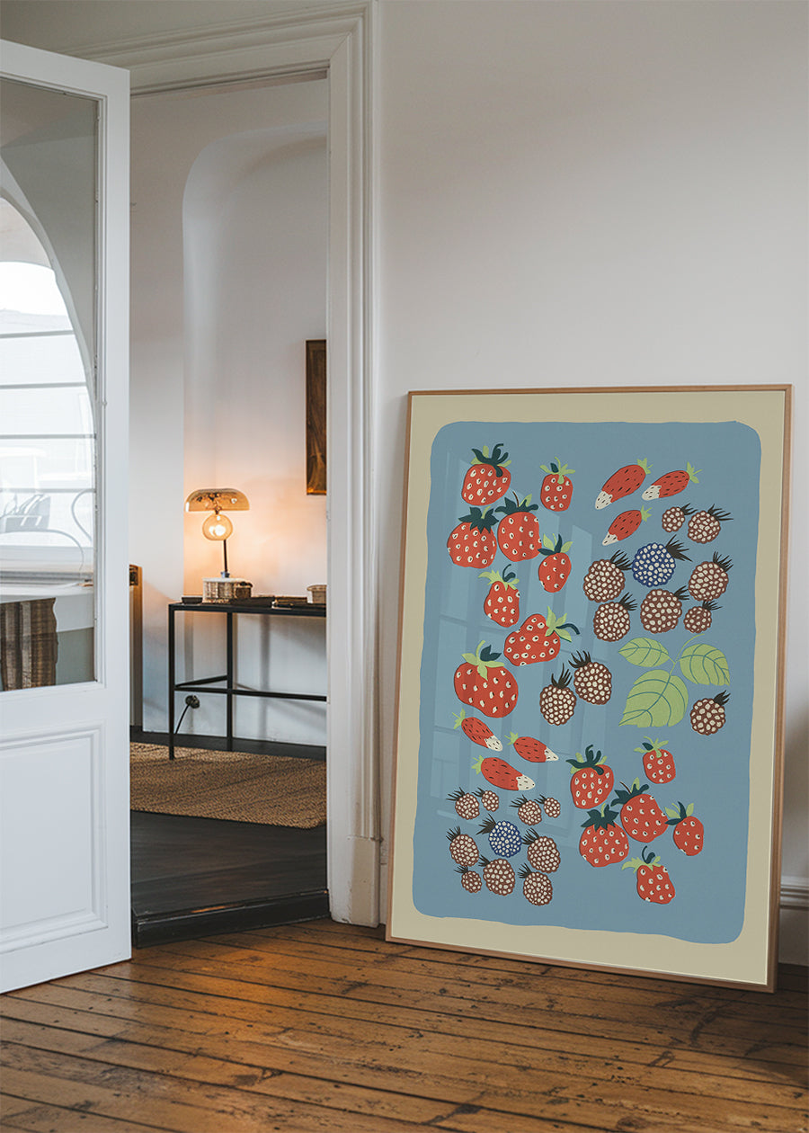 Berries Illustration Print by Elena Pavlovna Gertik