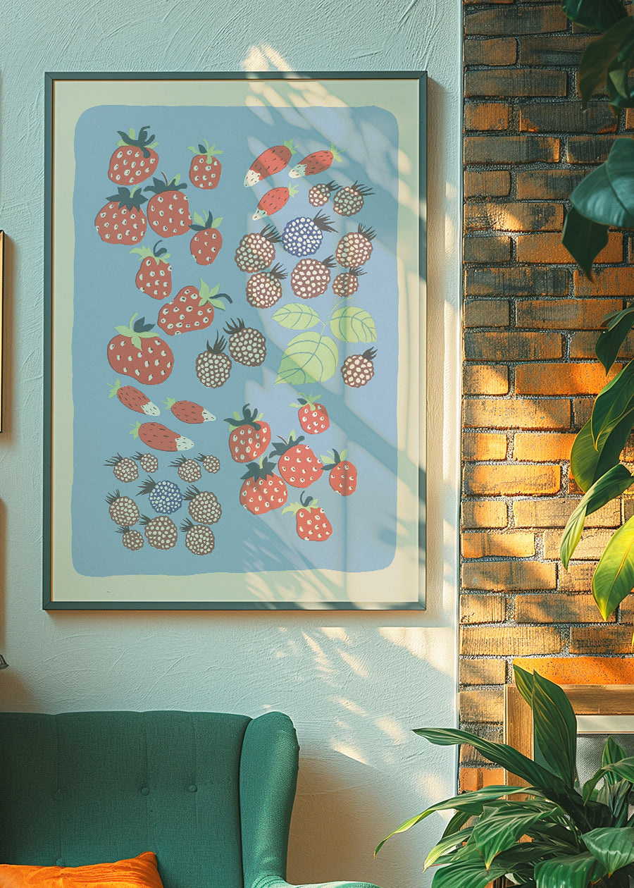 Berries Illustration Print by Elena Pavlovna Gertik