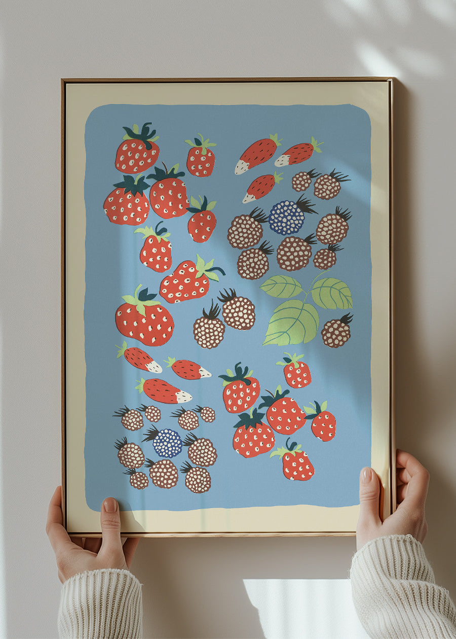 Berries Illustration Print by Elena Pavlovna Gertik
