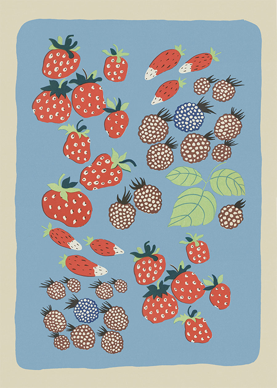 Berries Illustration Print by Elena Pavlovna Gertik