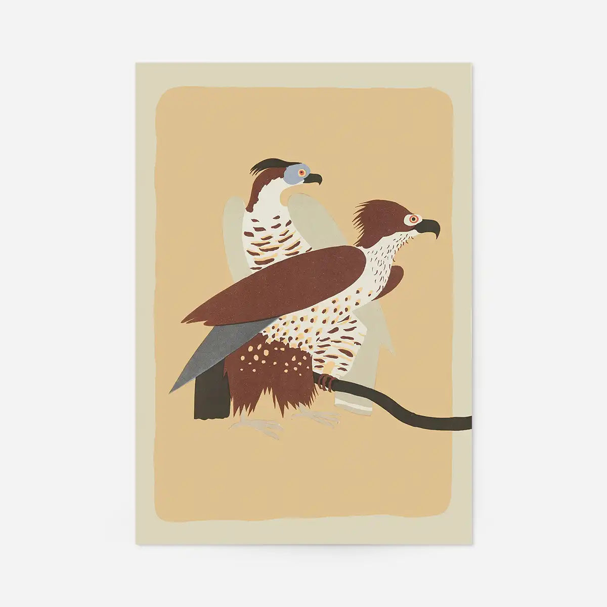 Birds of Prey Illustration Print by Elena Pavlovna Gertik