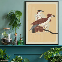 Birds of Prey Illustration Print by Elena Pavlovna Gertik