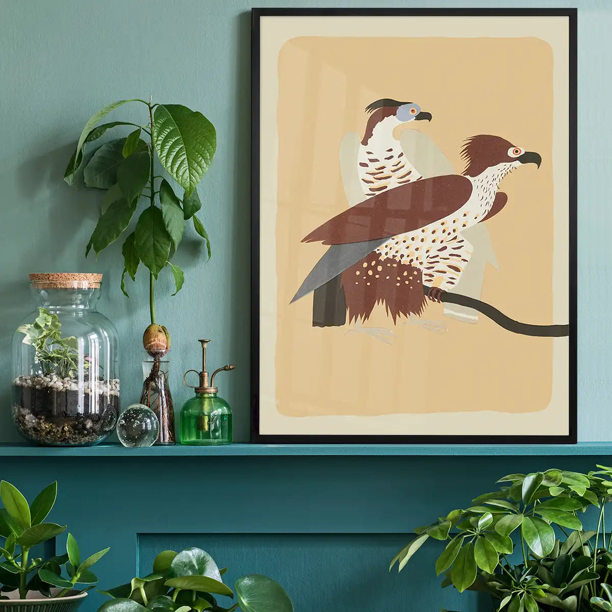 Birds of Prey Illustration Print by Elena Pavlovna Gertik