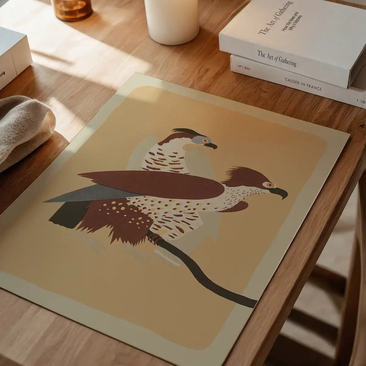 Birds of Prey Illustration Print by Elena Pavlovna Gertik