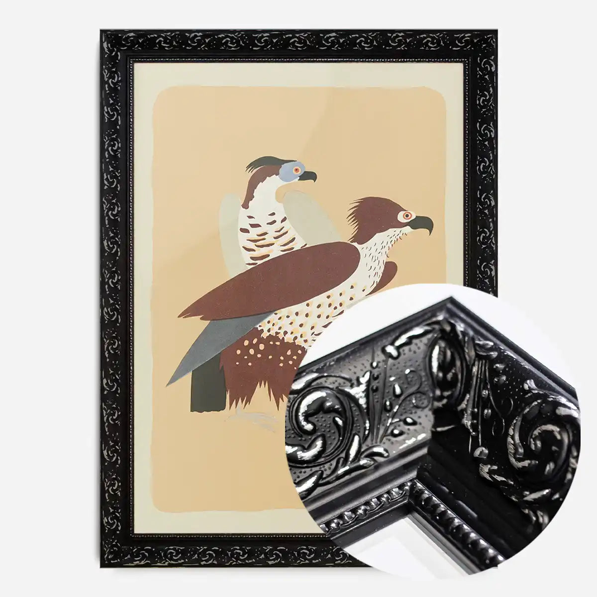 Birds of Prey Illustration Print by Elena Pavlovna Gertik