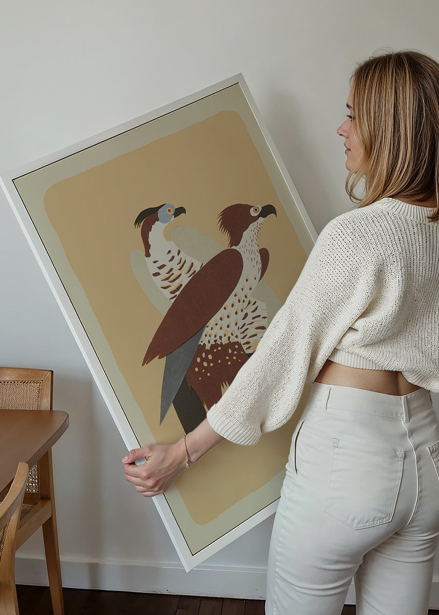 Birds of Prey Illustration Print by Elena Pavlovna Gertik