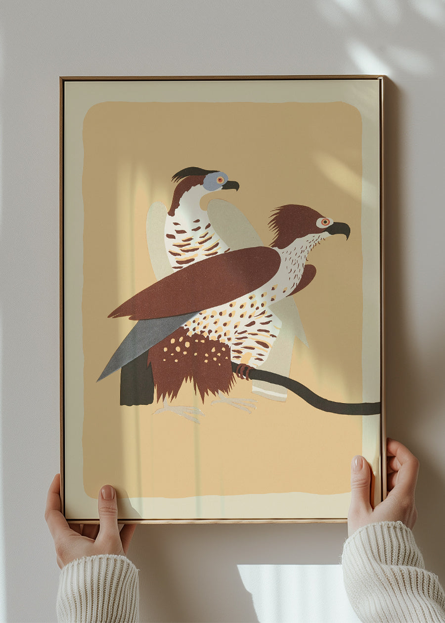 Birds of Prey Illustration Print by Elena Pavlovna Gertik