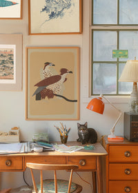 Birds of Prey Illustration Print by Elena Pavlovna Gertik