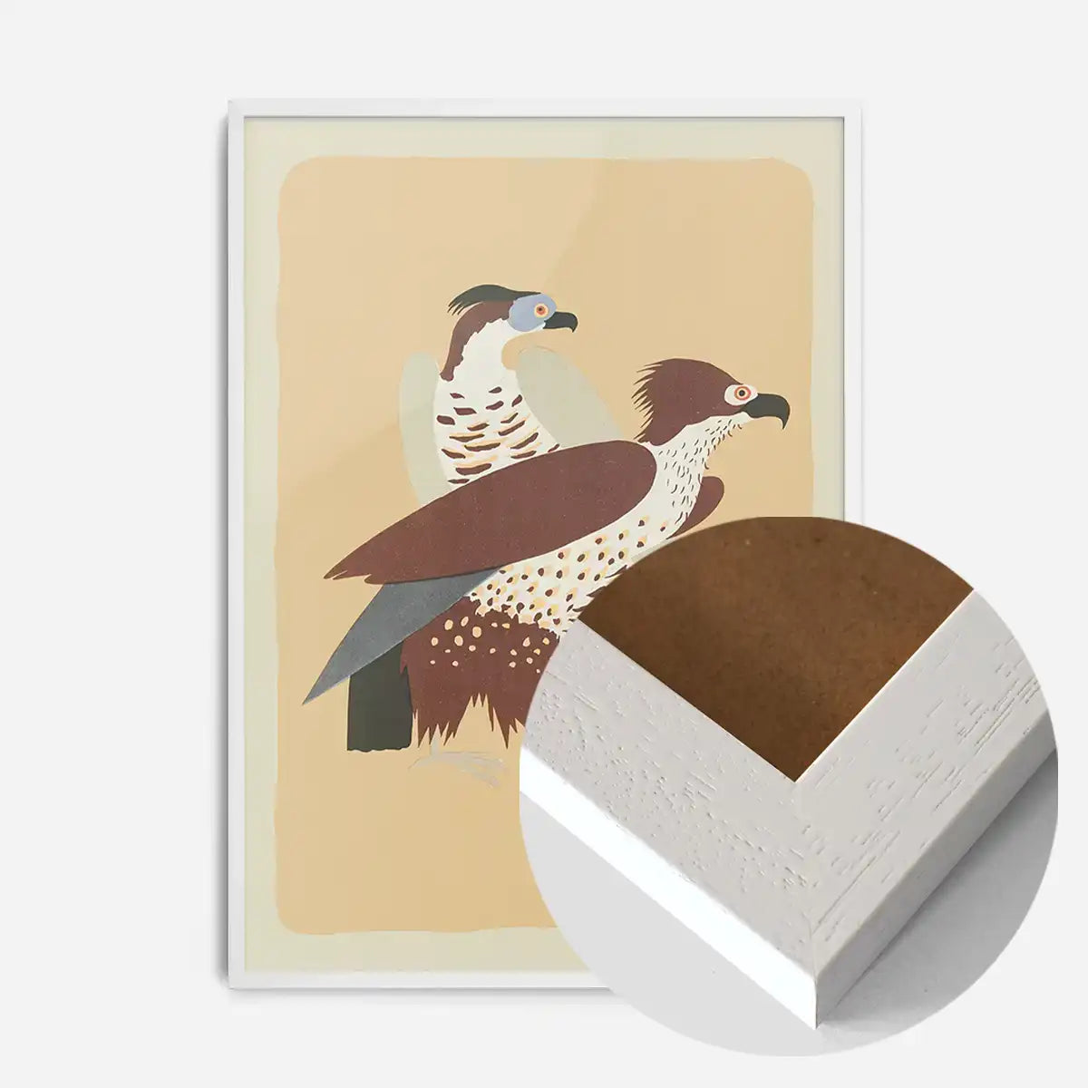 Birds of Prey Illustration Print by Elena Pavlovna Gertik