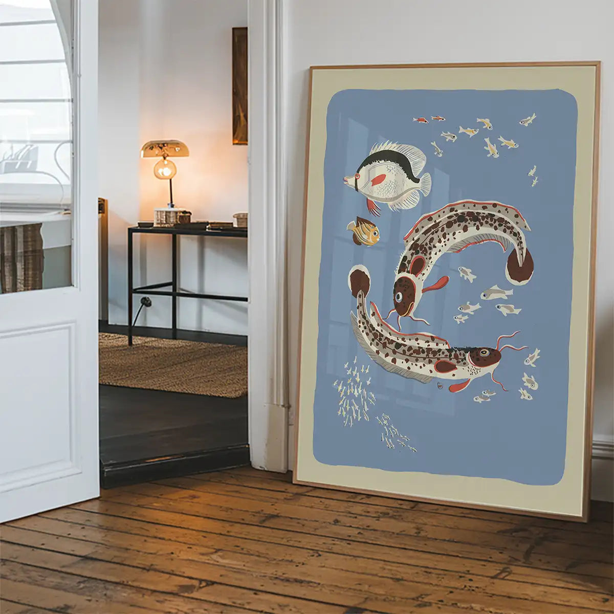 Catfish Illustration Print by Elena Pavlovna Gertik