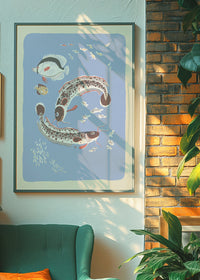 Catfish Illustration Print by Elena Pavlovna Gertik