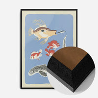 Eel and Fish Illustration Print by Elena Pavlovna Gertik