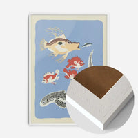 Eel and Fish Illustration Print by Elena Pavlovna Gertik