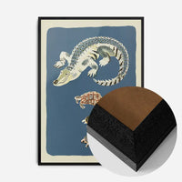 Crocodile and Tortoises Illustration Print by Elena Pavlovna Gertik