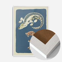 Crocodile and Tortoises Illustration Print by Elena Pavlovna Gertik