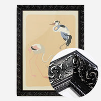 Flamingo Heron and Small Birds Illustration Print by Elena Pavlovna Gertik