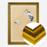 Flamingo Heron and Small Birds Illustration Print by Elena Pavlovna Gertik