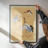 Herons Illustration Print by Elena Pavlovna Gertik